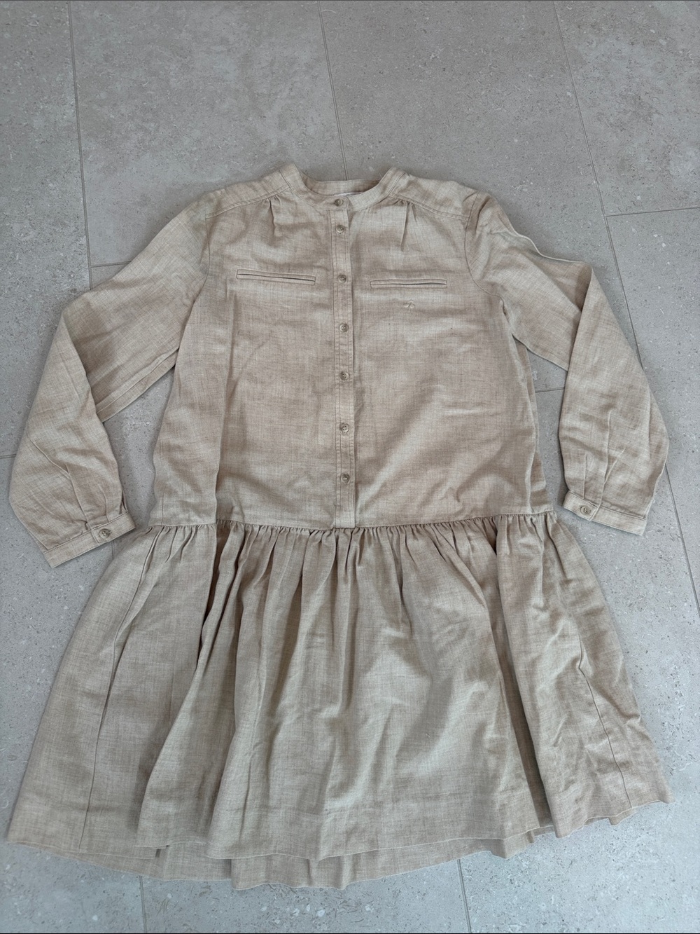 Bonpoint Classic Beige Dress